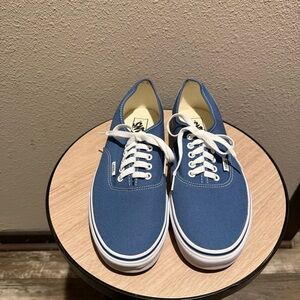 Vans Authentic Navy White Canvas Skate Trainers Shoes Mens Size 11 - NWT